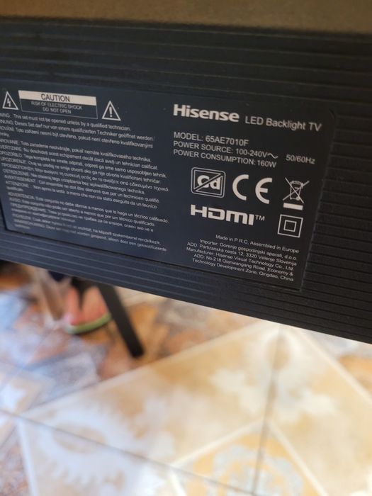 Телевізор Hisense 65 діагональ,стан.
