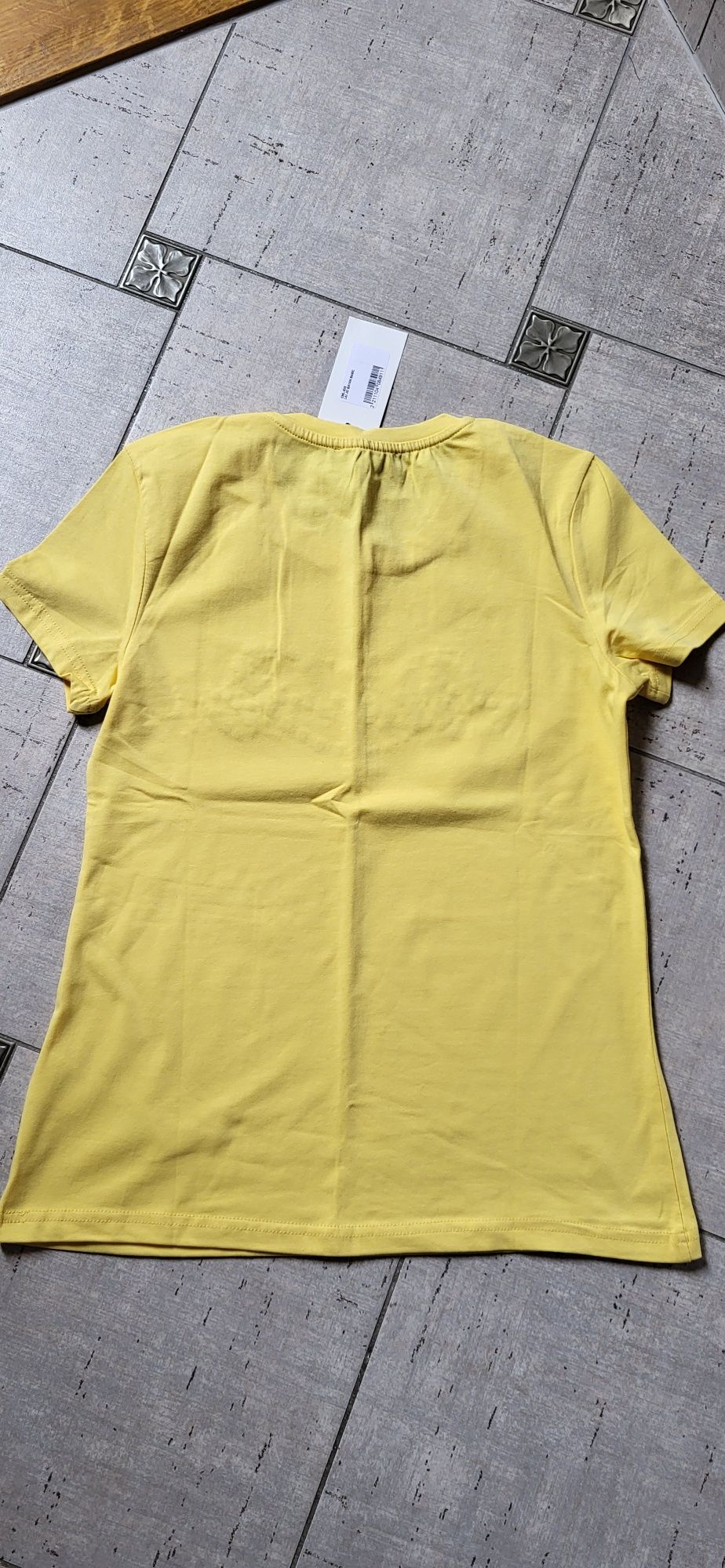 Lju Jo bluzka żółta logo cyrkonie kamienie 3D premium S M