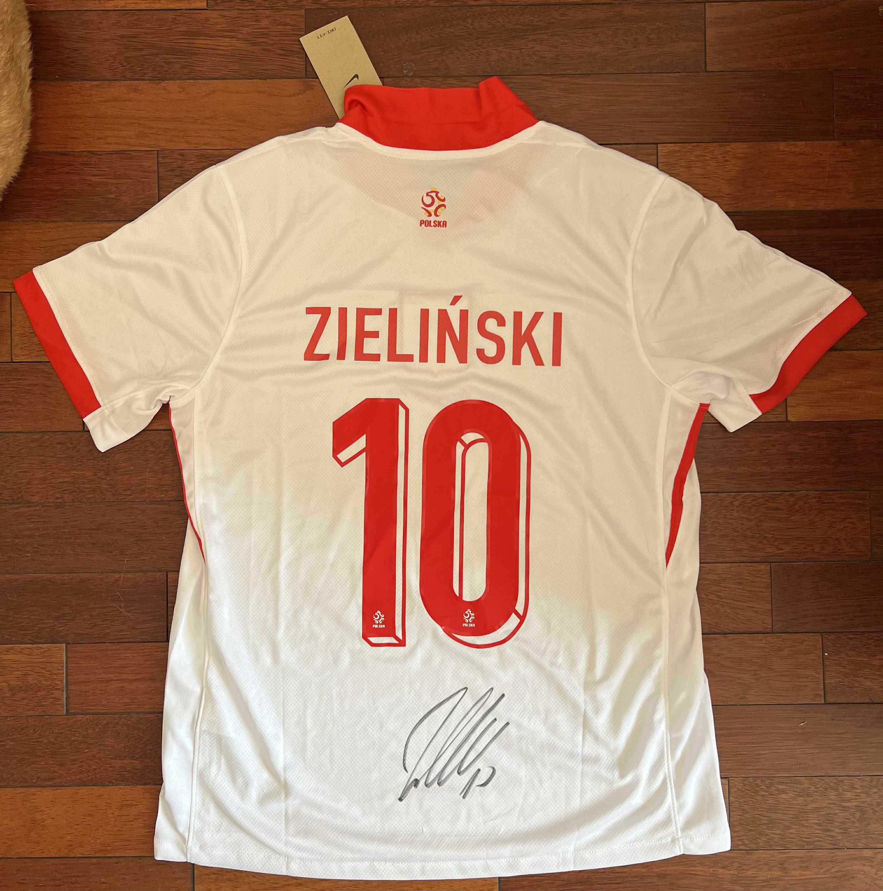 Piotr Zieliński Inter Mediolan koszulka reprezentacji z autografem