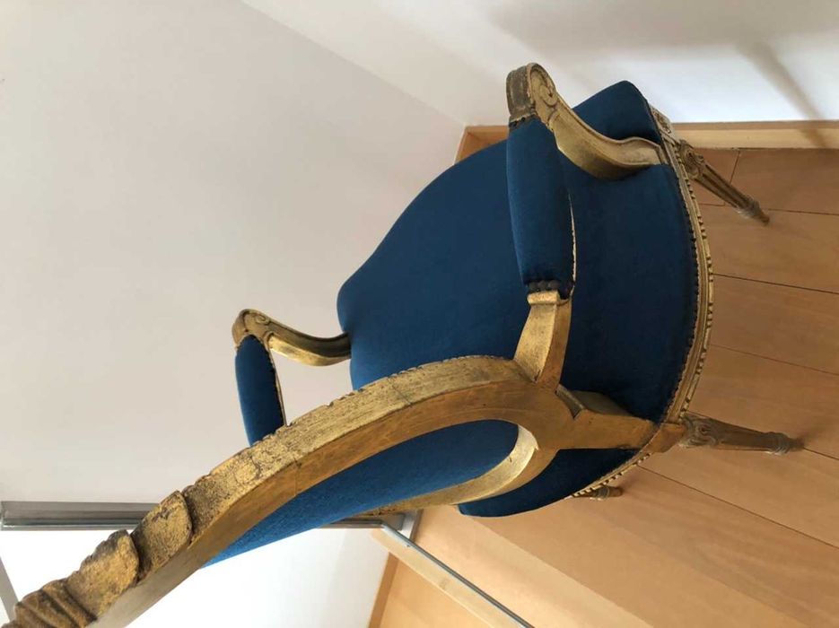 Cadeira antiga em talha dourada original