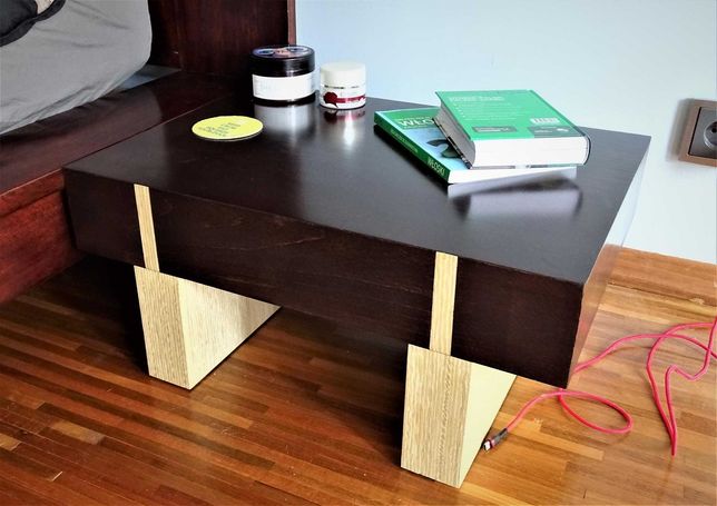 Drewniane stoliki / szafki nocne  - styl loft, nowoczesny z AlmiDecor