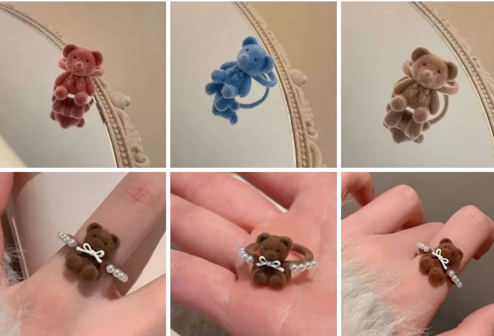 Przepiękne pierścionki z misiami
