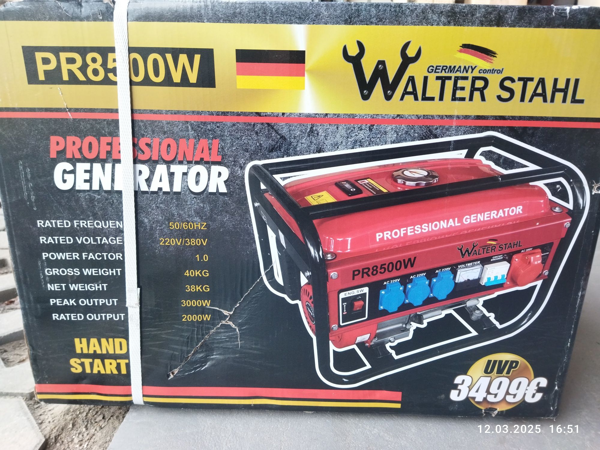 Генератор Walter Stahl  PR8500W
