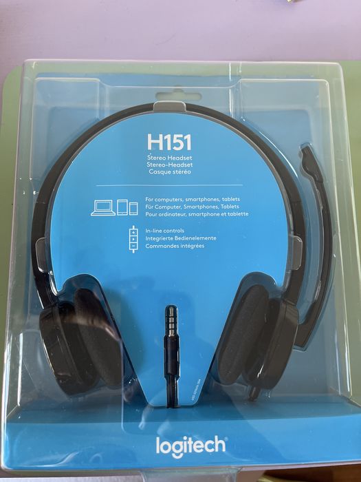 Stereo headset Logitech com microfone
