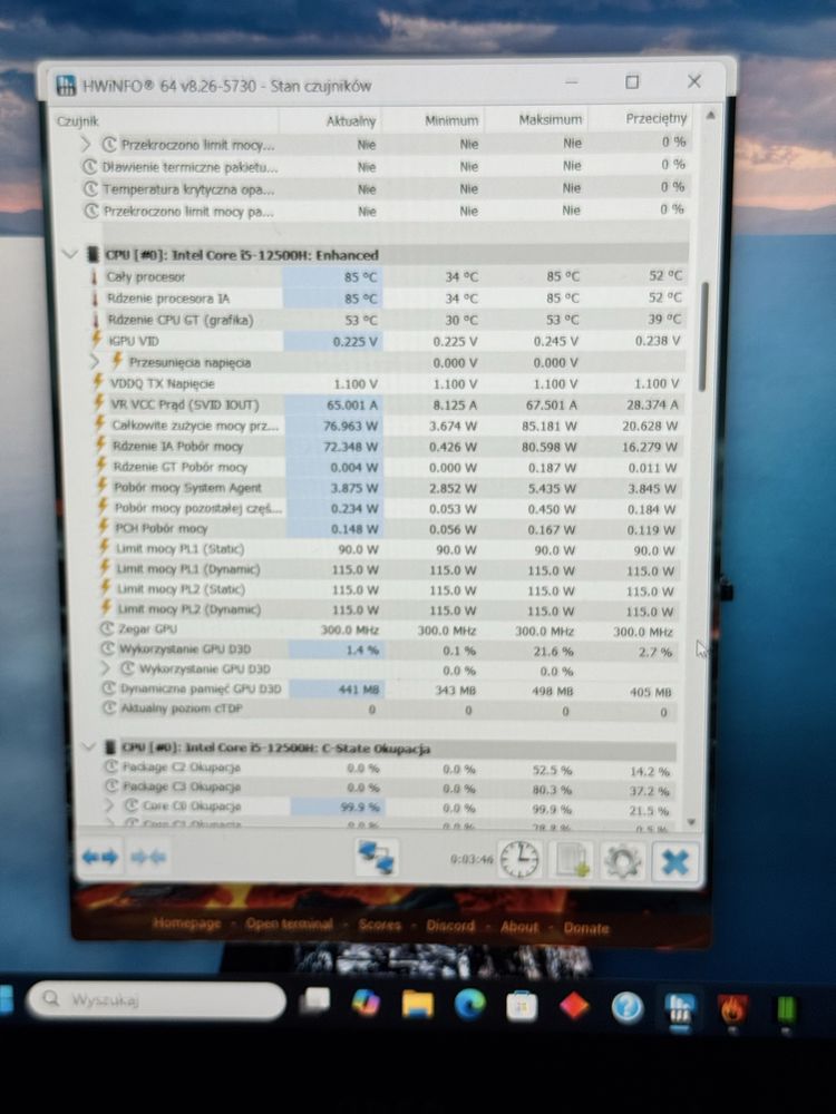 HP Omen 16 I5 12500h Rtx3050Ti DDR5 16/512 Bardzo dobry stan