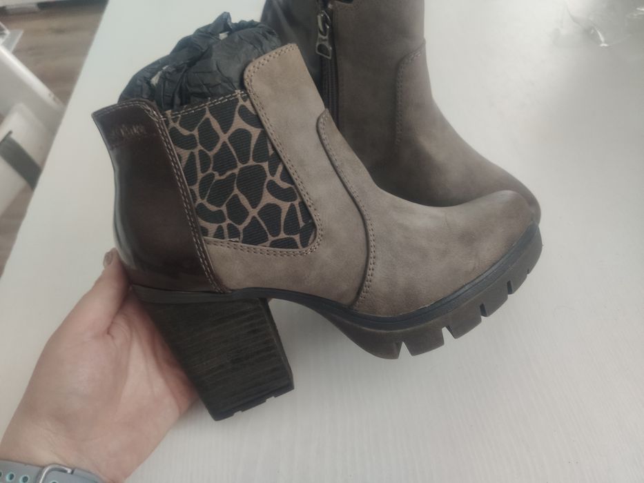 Nowe piękne buty botki brązowe s.Oliver r.38 wkładka 23,5cm