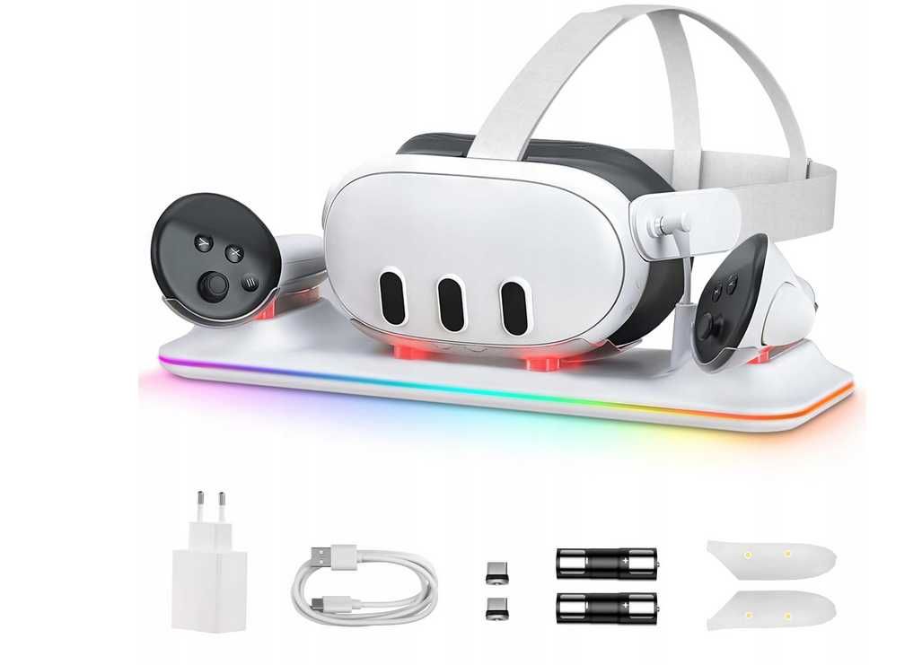 GEEKERA Stacja Ładowania Meta Quest 3 Magnetyczna Stojak VR