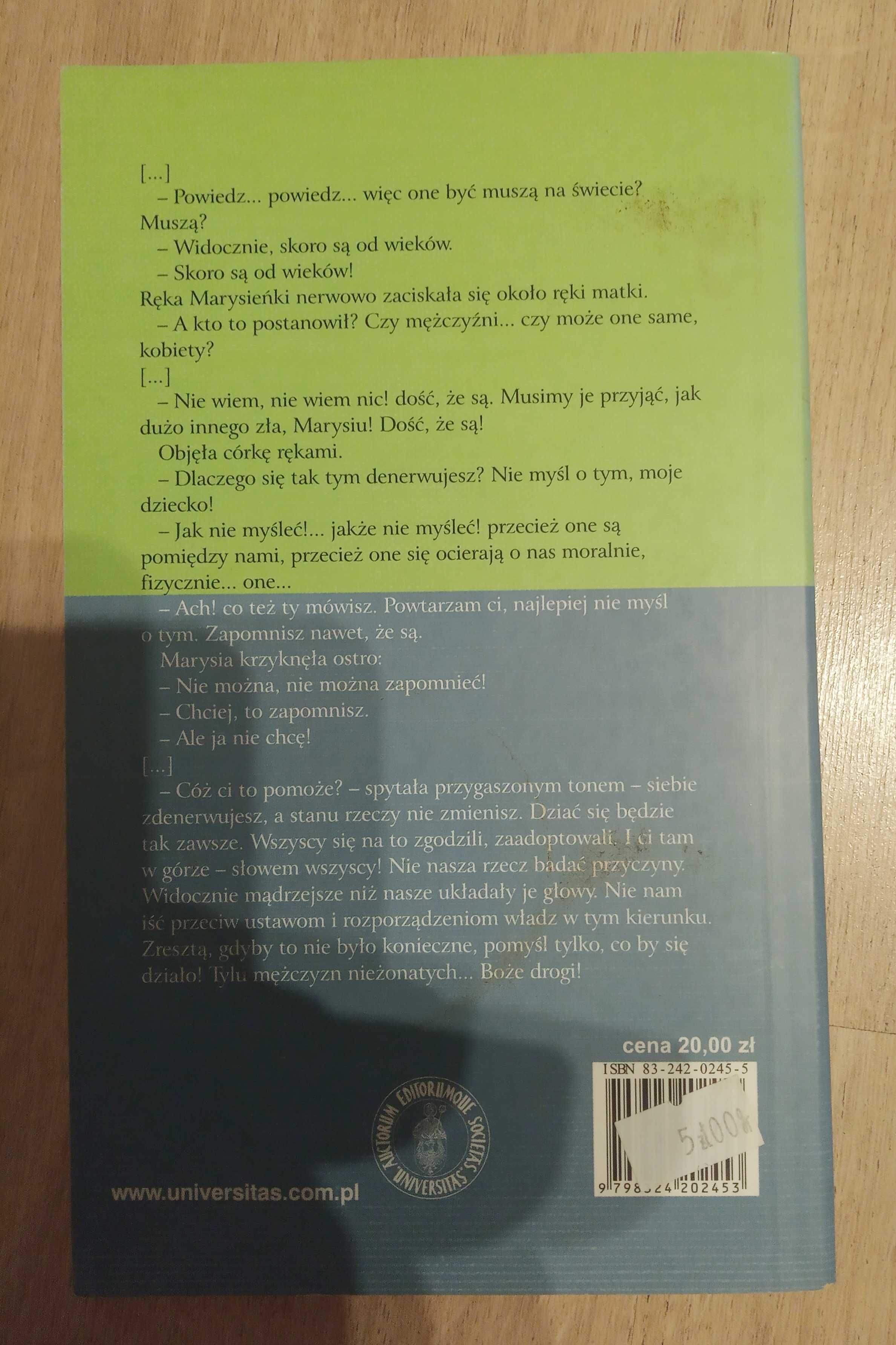 Książka - "O czym się nawet myśleć nie chce" G. Zapolska