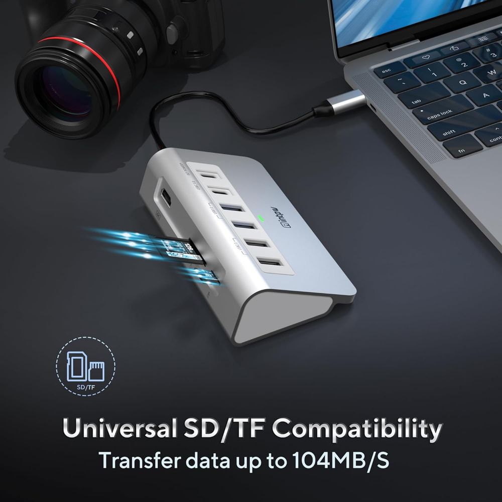 Wieloportowy adapter koncentratora USB C 9 w 1 4K