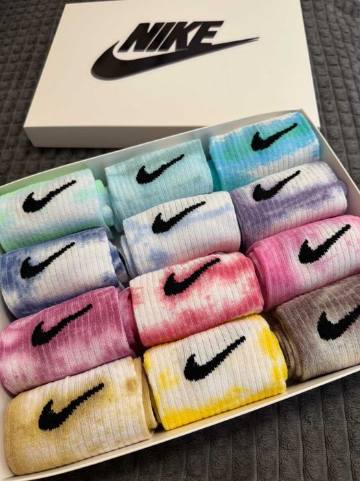 Високі кольорові  шкарпетки Найк Тай-Дай | Носки Nike Tie-Dye