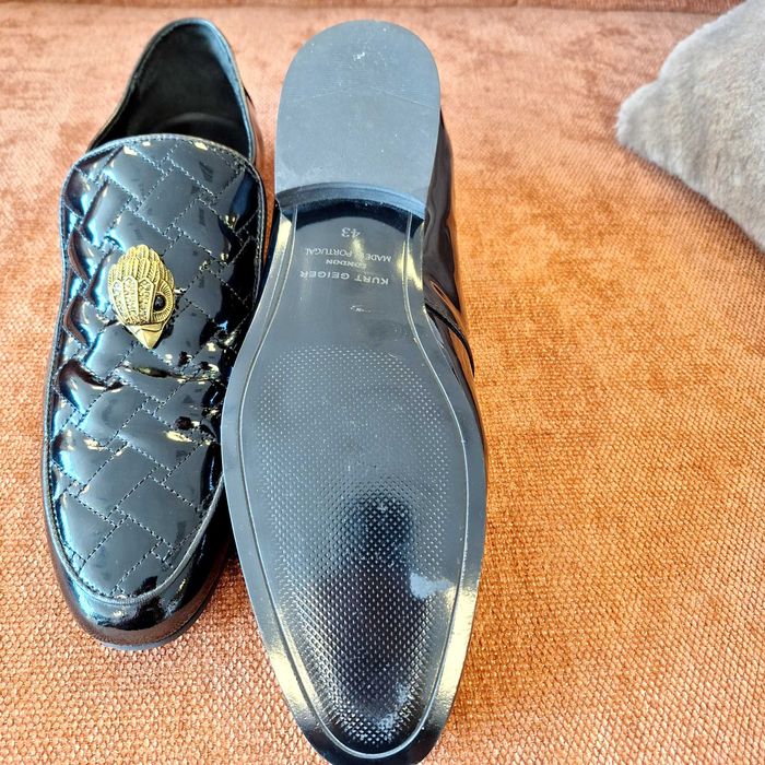 Buty mokasyny loafers skóra lakierowana Kurt Geiger męskie