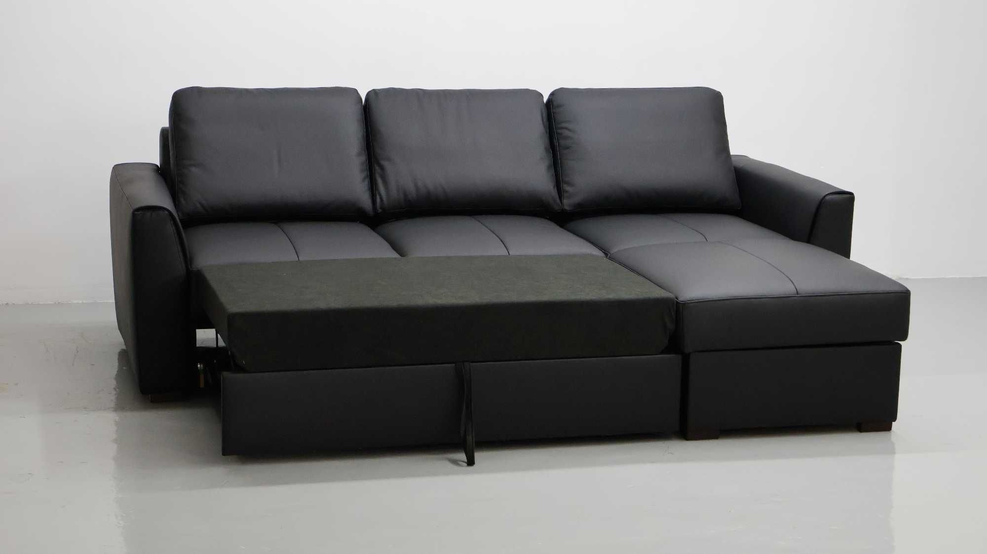 LZW skóra naturalna narożnik funkcja spania pojemnik 6605 sofa  rogówk