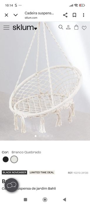 Cadeira suspensa Baloiço