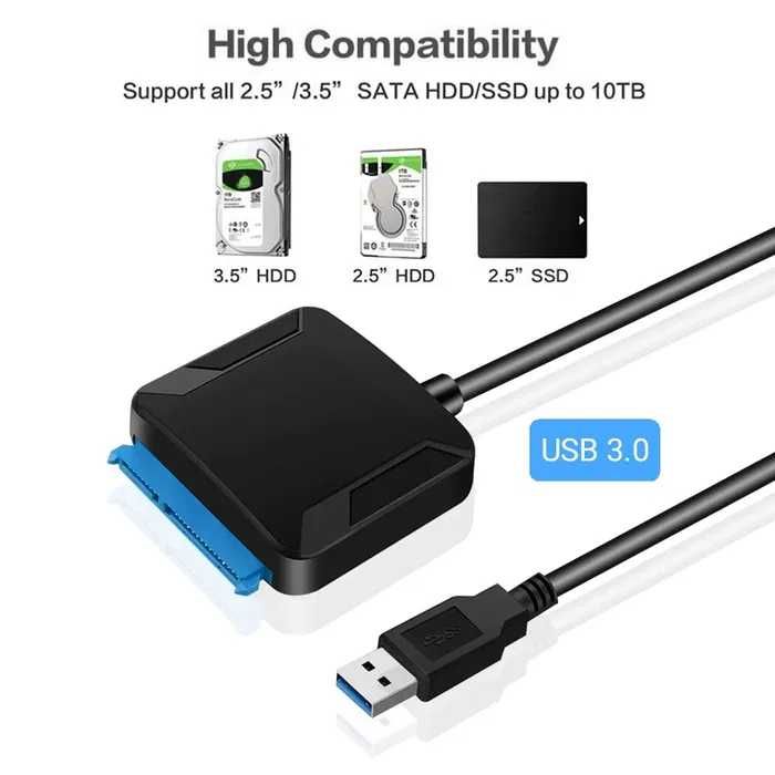 Переходник SATA – USB 3.0 для SSD/HDD/CD-ROM/DVD адаптер+блок питания