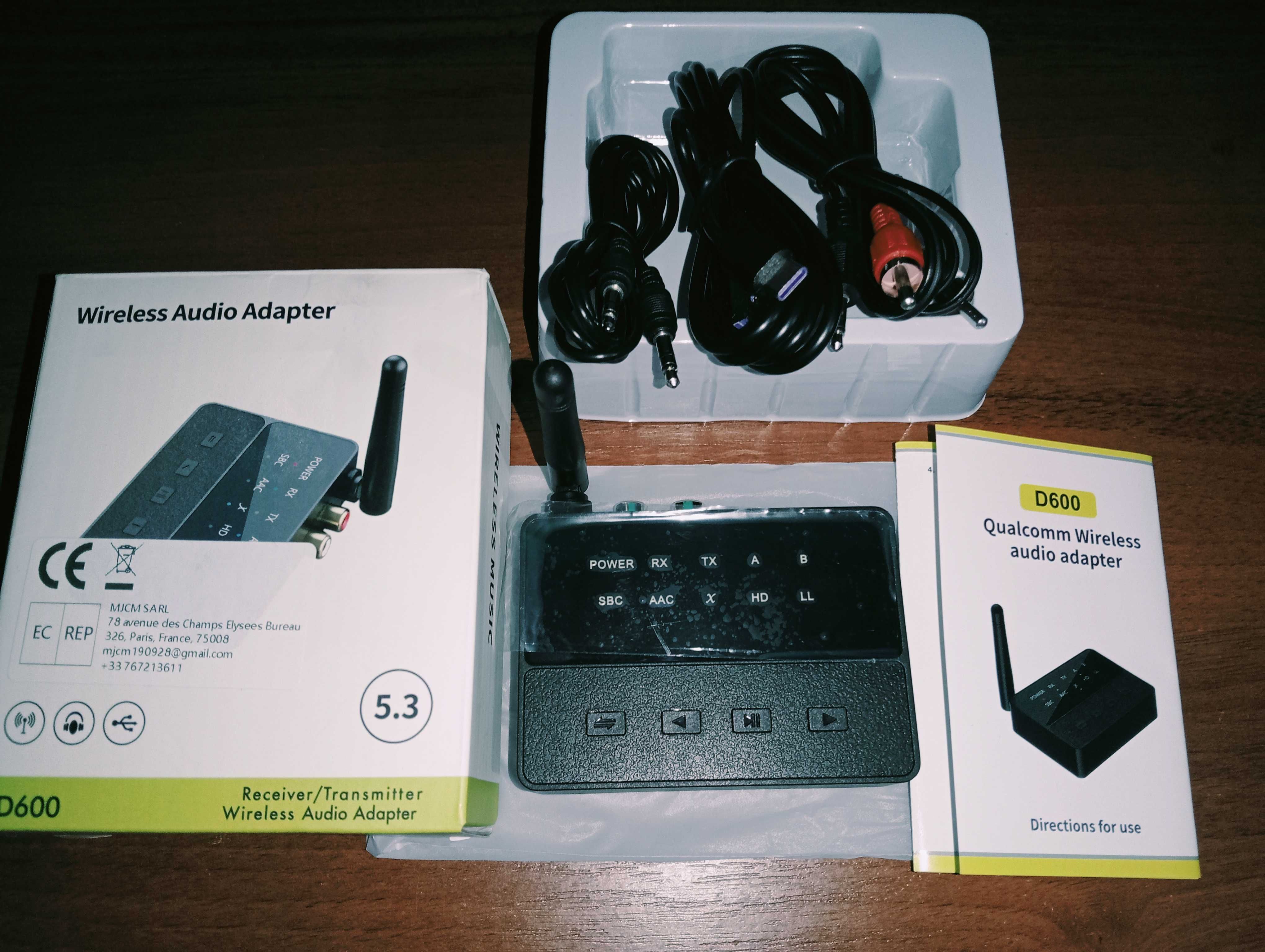 АptX/HD/LL   D600  Qualcomm QCC3040 Bluetooth 5.2 RX/TX