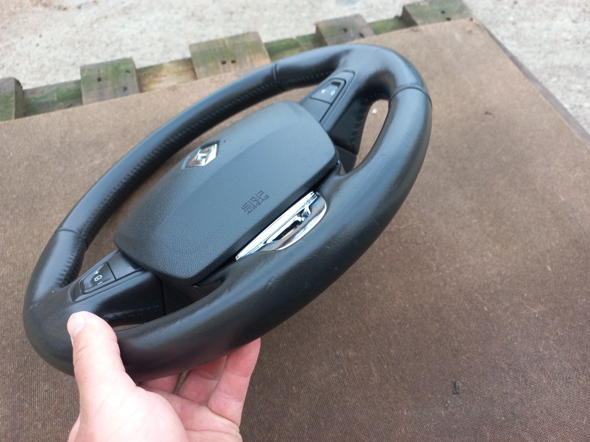 Kierownica skórzana kompletna airbag poduszka renault megane III lift