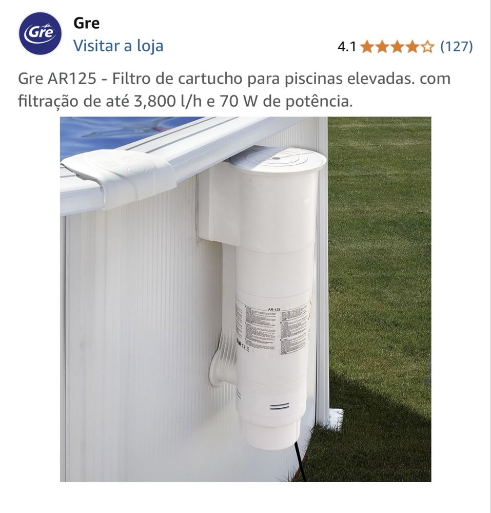 Depuradora de cartucho piscinas de aço galvanizado