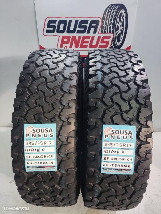 2 pneus semi novos 245-75r17  bf goodrich - oferta dos portes