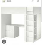Cama alta Ikea cor verde