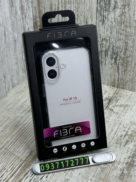 Чехол прозрачный Fibra Crystal на iPhone 16/ 16 Plus