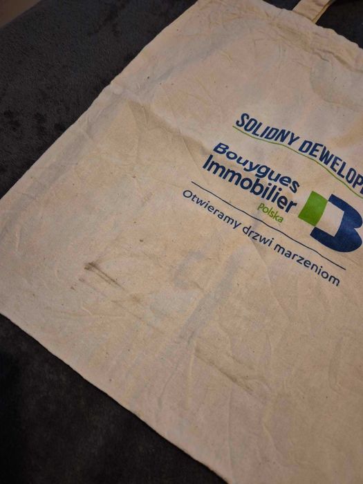 Torba materiałowa na zakupy A4 36x38 cm długie ramiączka Eco shopper