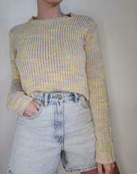 Kolorowy sweter oversize crewneck New Look