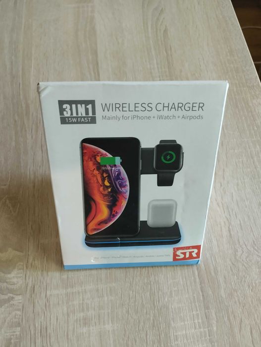 Беспроводная зарядка для iPhone 3в1