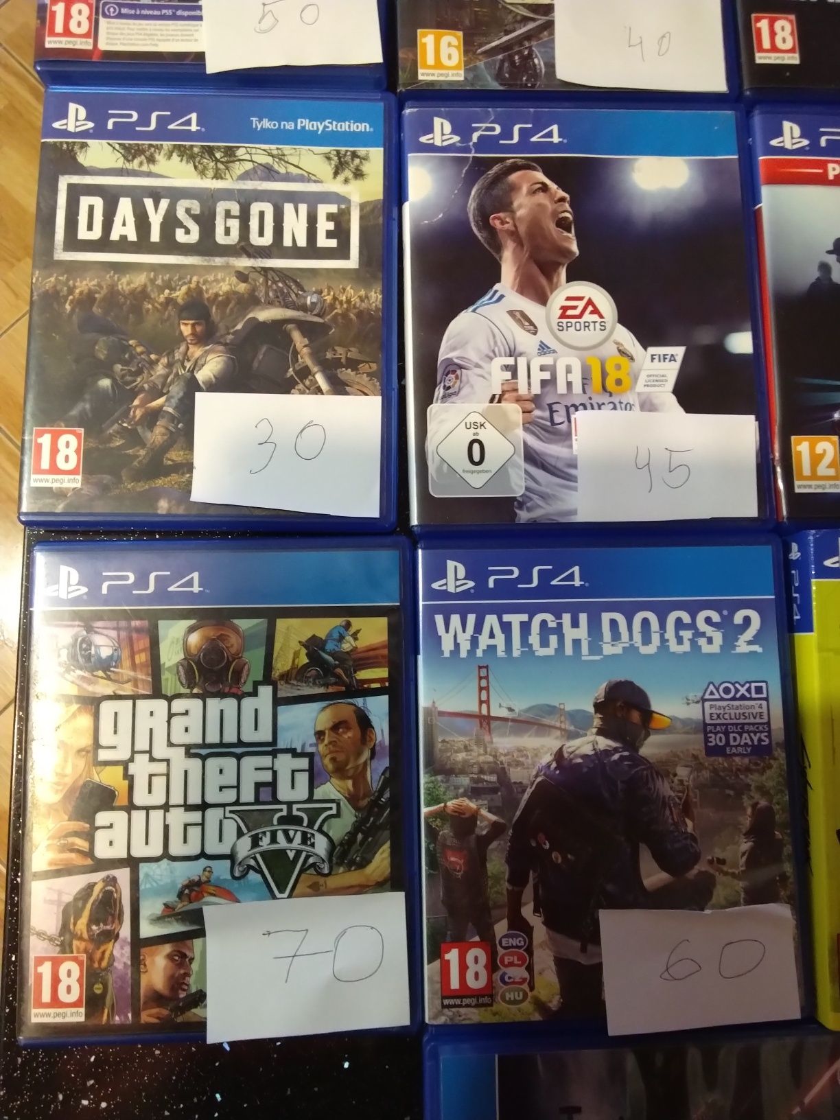 gry na PS4 w bardzo dobrym stanie