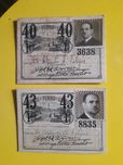 Passes da Carris de Ferro de Lisboa de 1940 e 1943