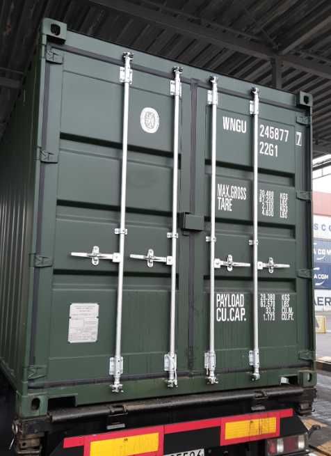Nowy kontener morski mag 20'DC One Way zielony 6 m standardowy