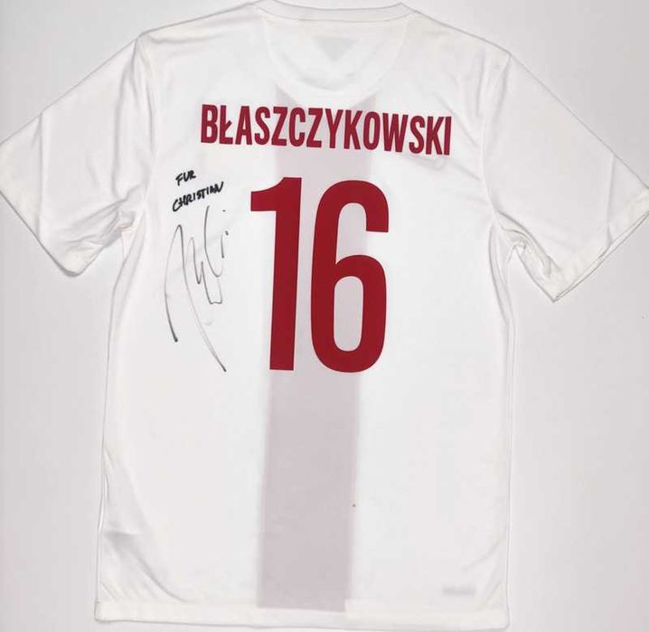Błasczykowski #16 Poland 2014 - 2015 Nike Domowa Koszulka z Podpisem
