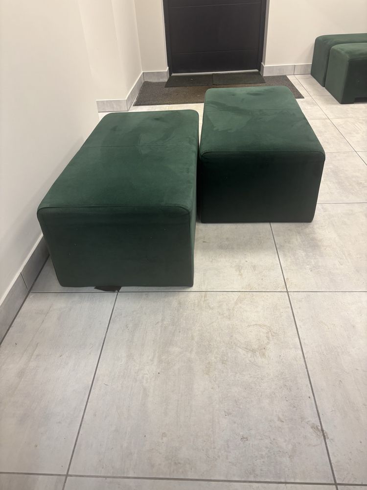 Pufy kolor butelkowa zielen