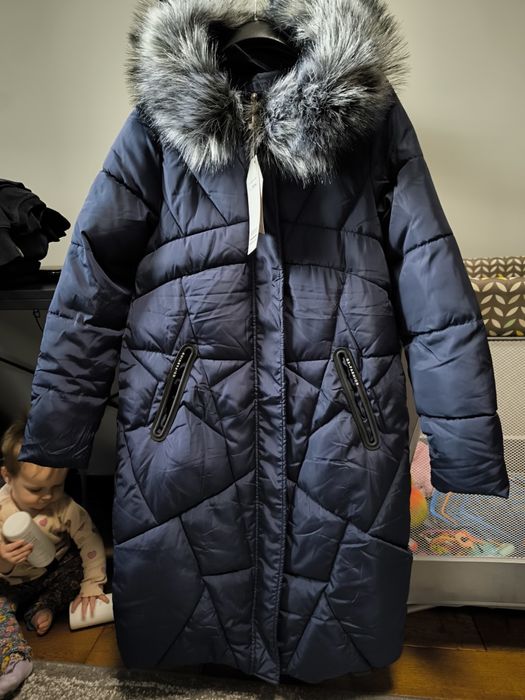 Зимовий теплий  плащ 44-46р