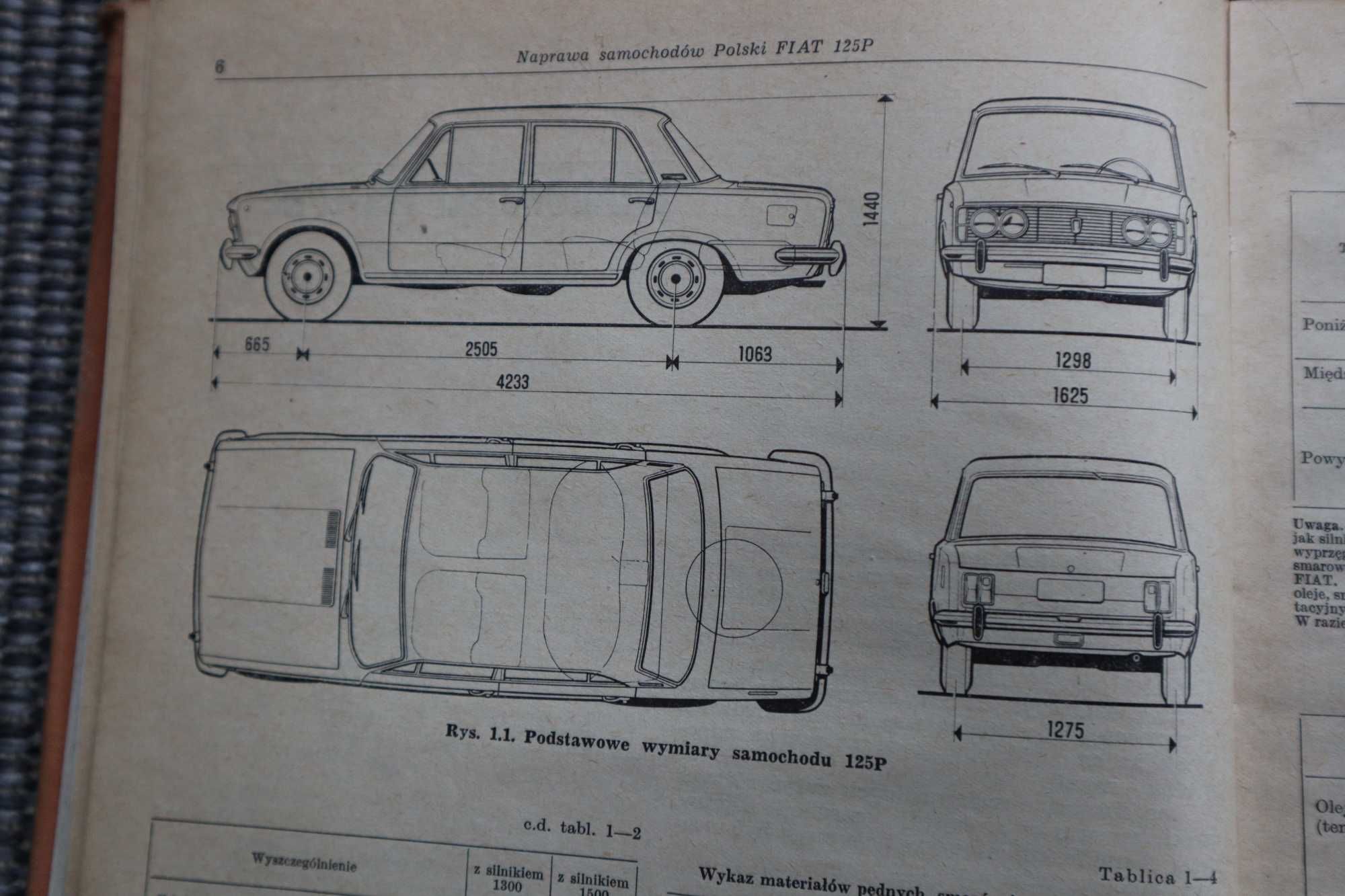 Naprawa samochodu POLSKI FAIT 125P WKŁ 1970 R wydanie 1 KB061811
