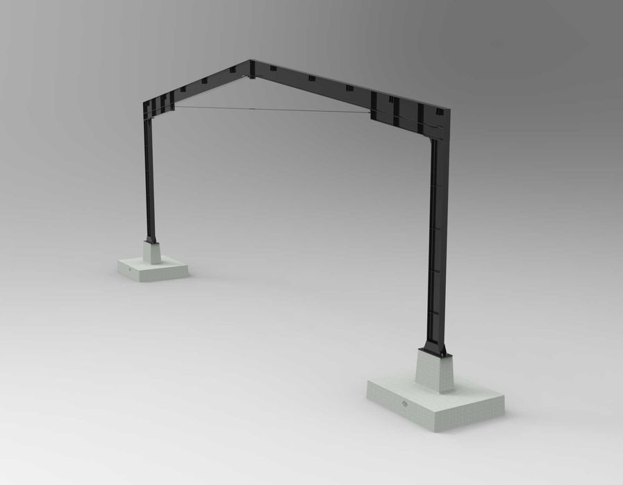 Stopa Fundamentowa Prefabrykowana hala o rozpiętości 20m 8 Ton Nowa