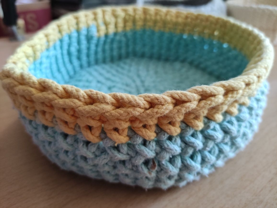 Kosze plecione ze sznurka. Hand made