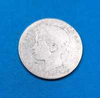 Hiszpania 1 peseta rok 1896 Król Alfons XIII, srebro 0,835