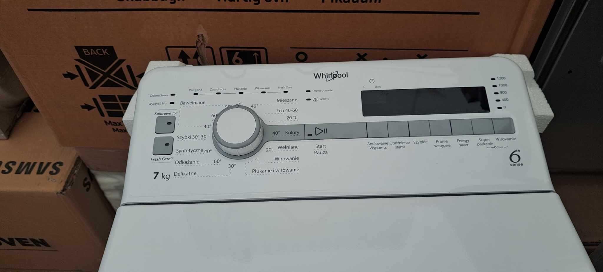 Nowa Pralka Whirlpool TOP TDLR 7220SS PL/N
 24m-ce gw. FV23%