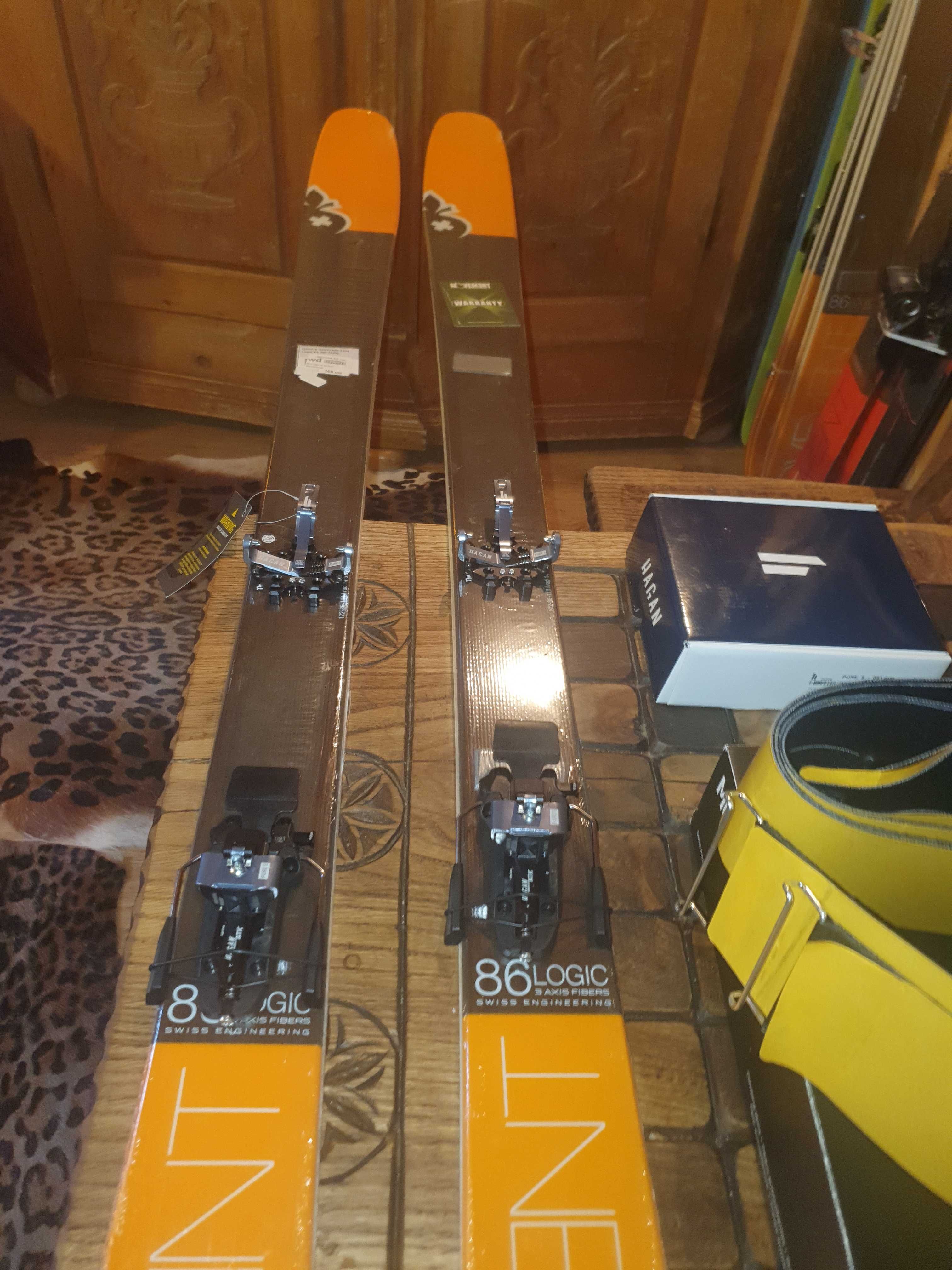 KOMPLET MOVEMENT logic86 dl.169+wiązania HAGAN PURE+ foki do tych nart