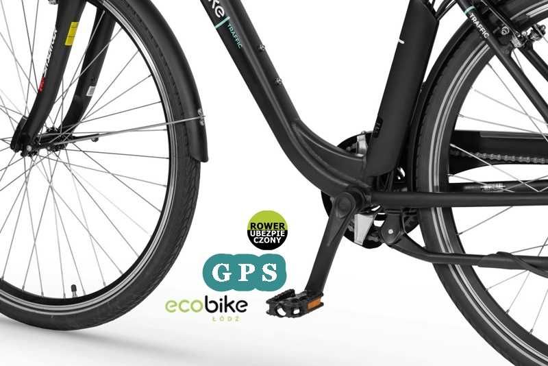 Rower elektryczny Ecobike Traffic Black 19" z.17,5Ah+GPS+ubezp w cenie