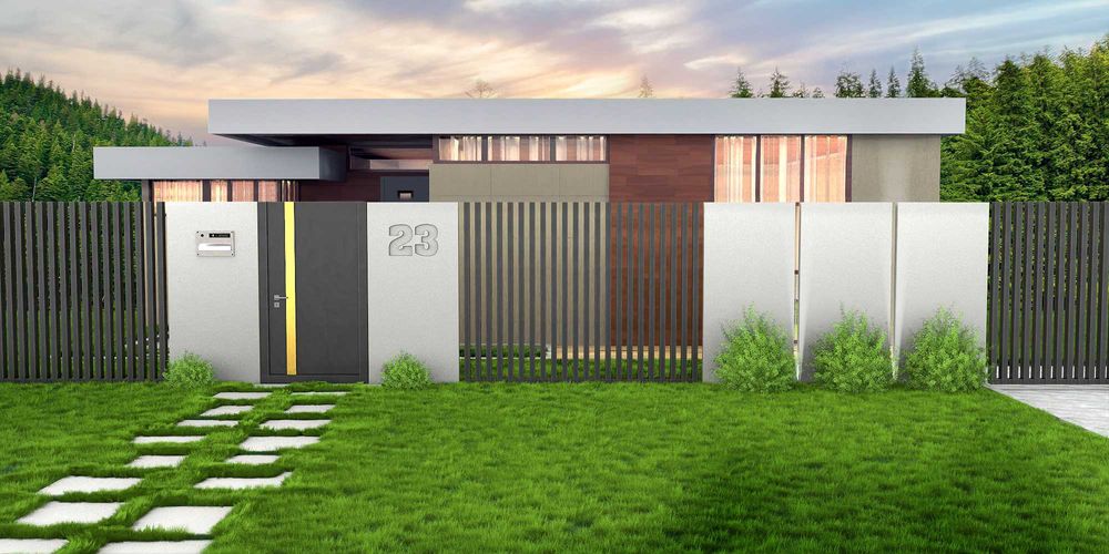 Mur ogrodzeniowy | nowoczesne ogrodzenie | elka ogrodzeniowa