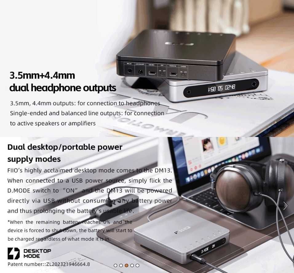 ⇒ FiiO DM13 Bluetooth (Black / White Skylight) - портативный CD Player