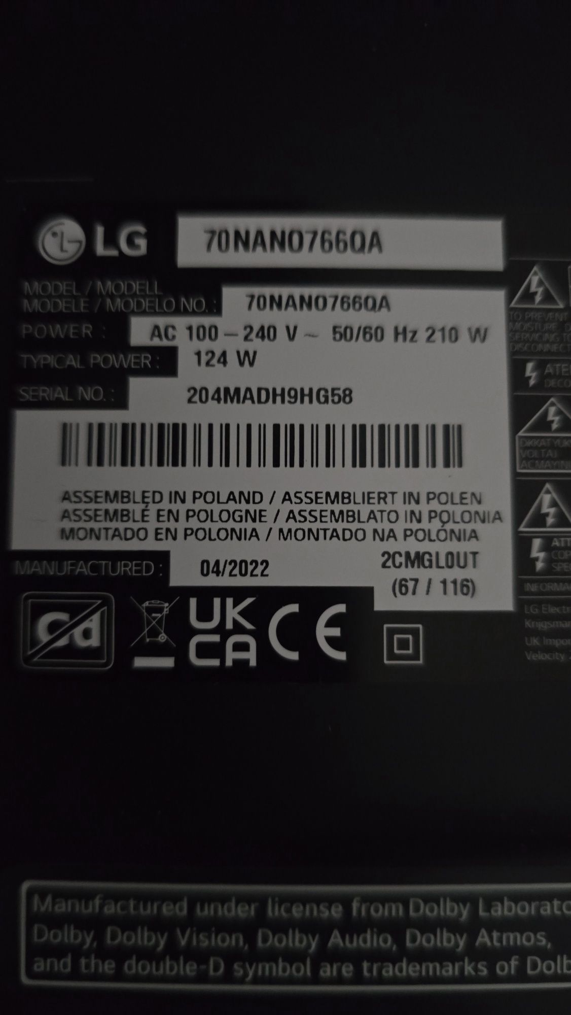 lg 70nano766qa 70 led nanocell ultrahd 4k para pecas