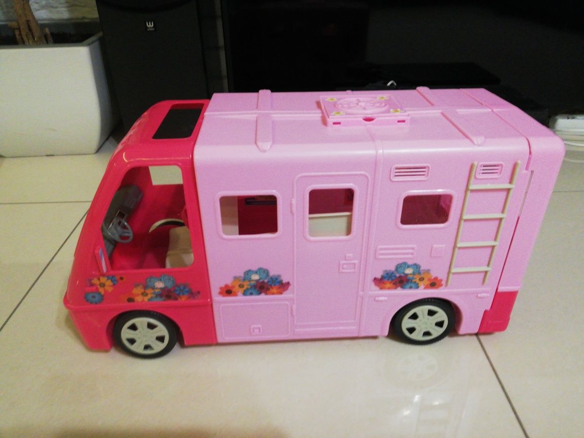 Kamper dla lalek jak Barbie różowy one two fun