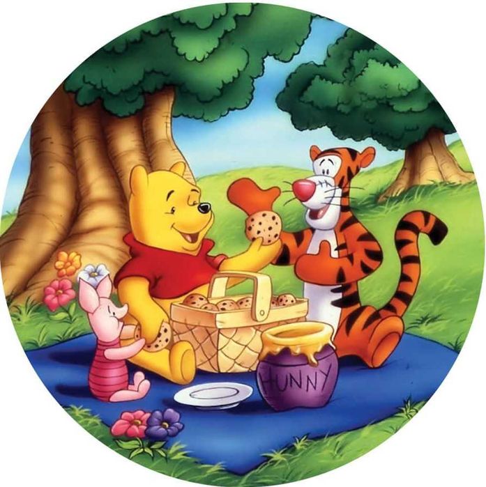 Opłatek na tort Urodziny Kubuś Puchatek i Przyjaciele