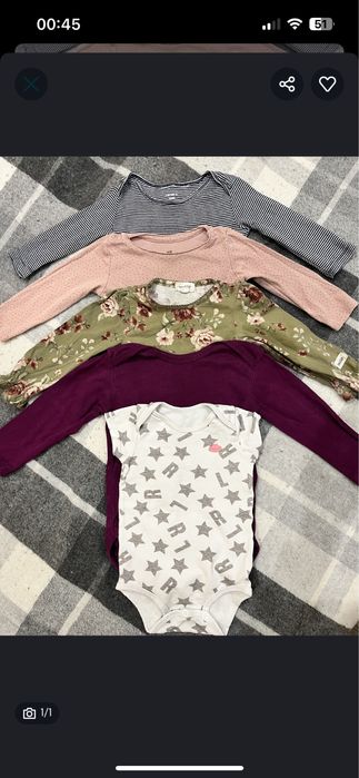 Дитячі боді на 6-9 місяців