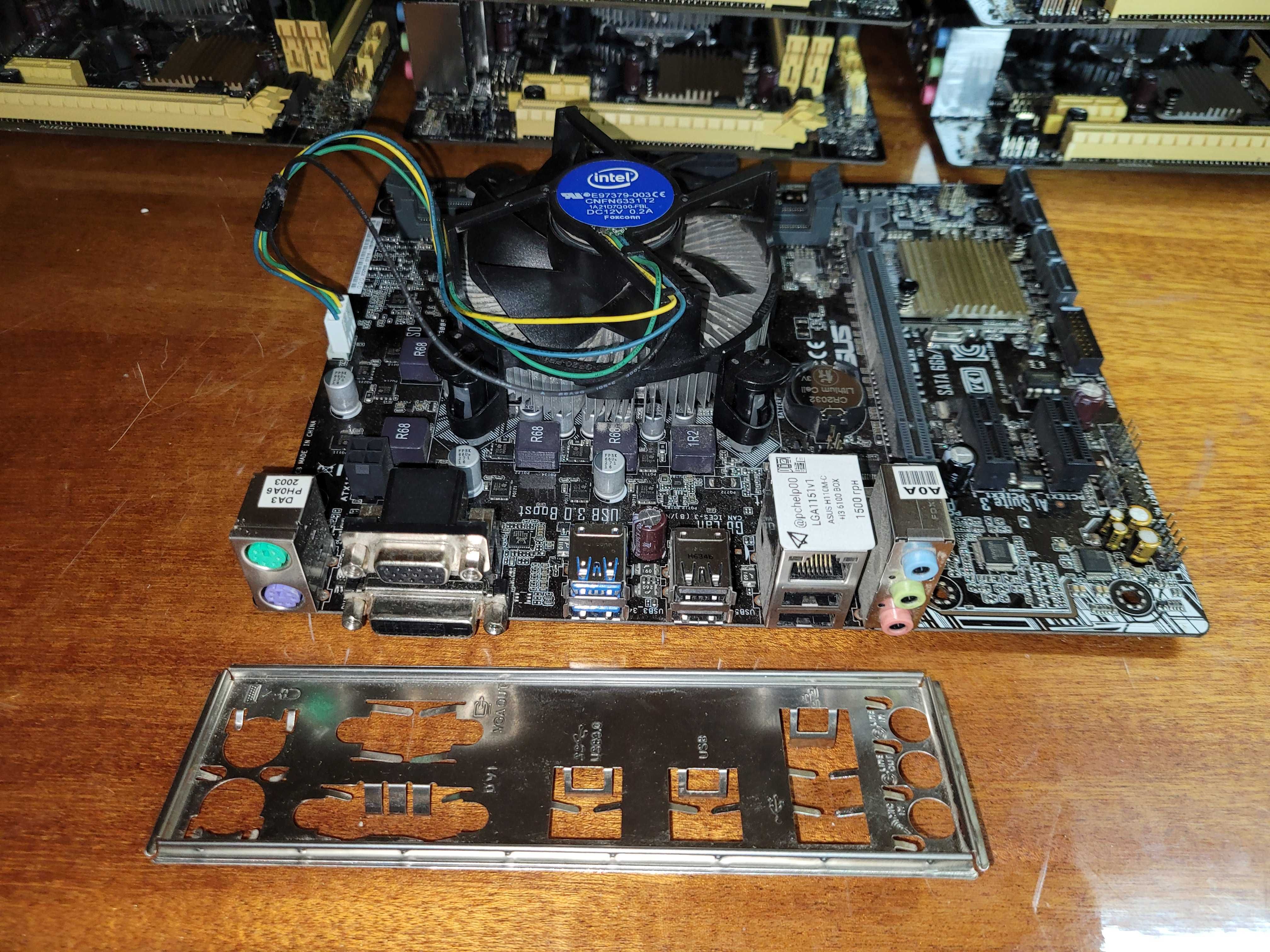 Комплект  S1151 ASUS H110M-K + I3 6100 2/4x3.6GHz BOX  DDR4