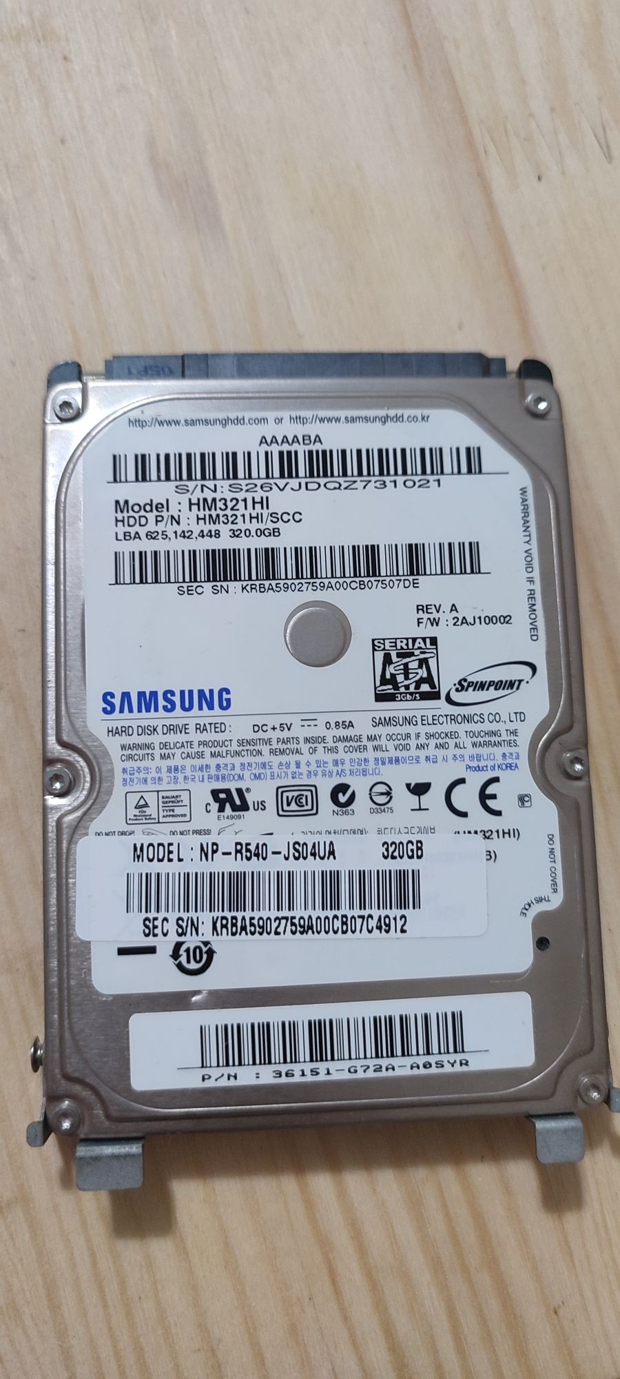 HDD Samsung Hm321HI 320 Gb