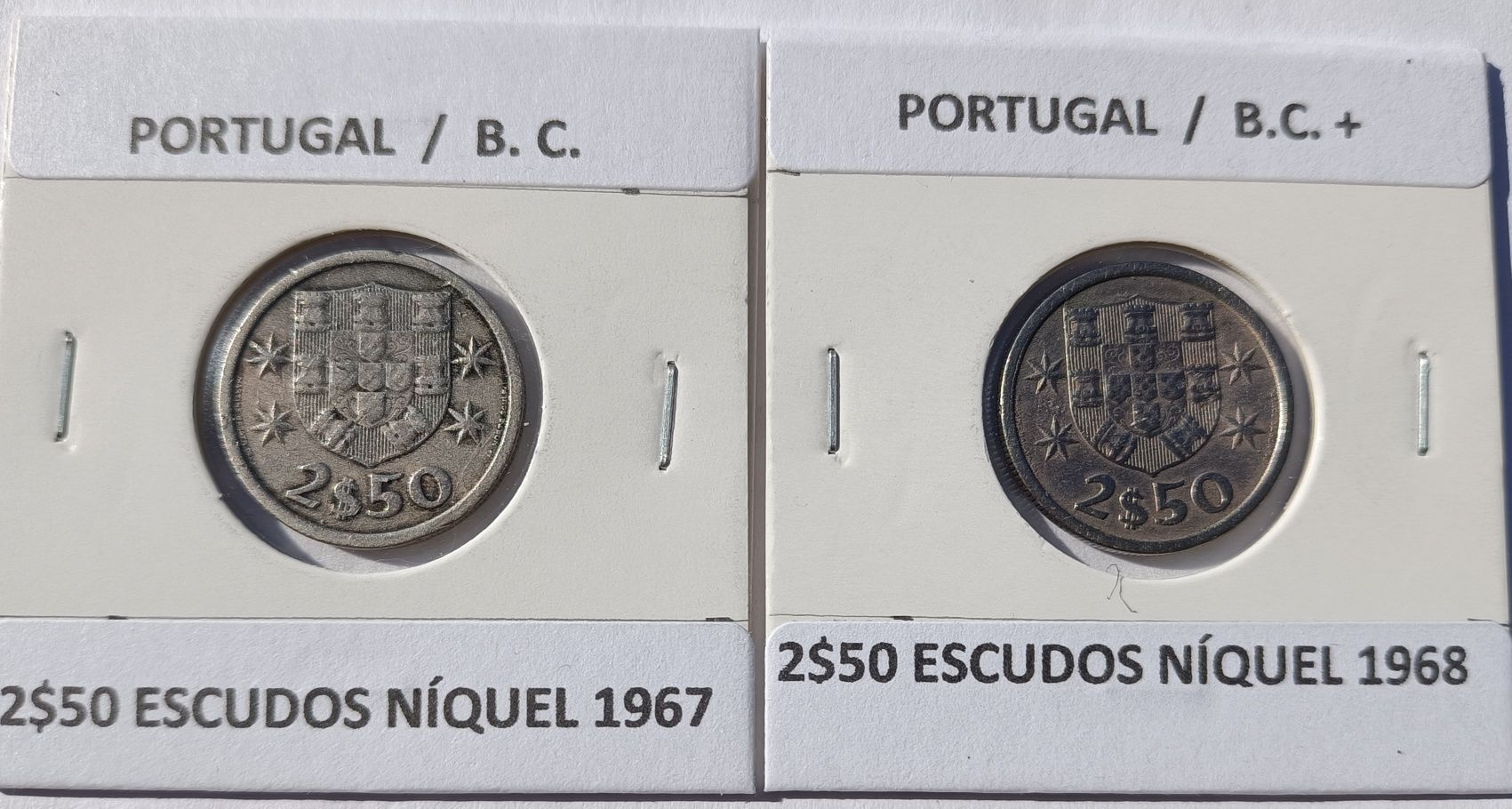 Moedas da 2ª República Portuguesa de 2$50 escudos ( Níquel )