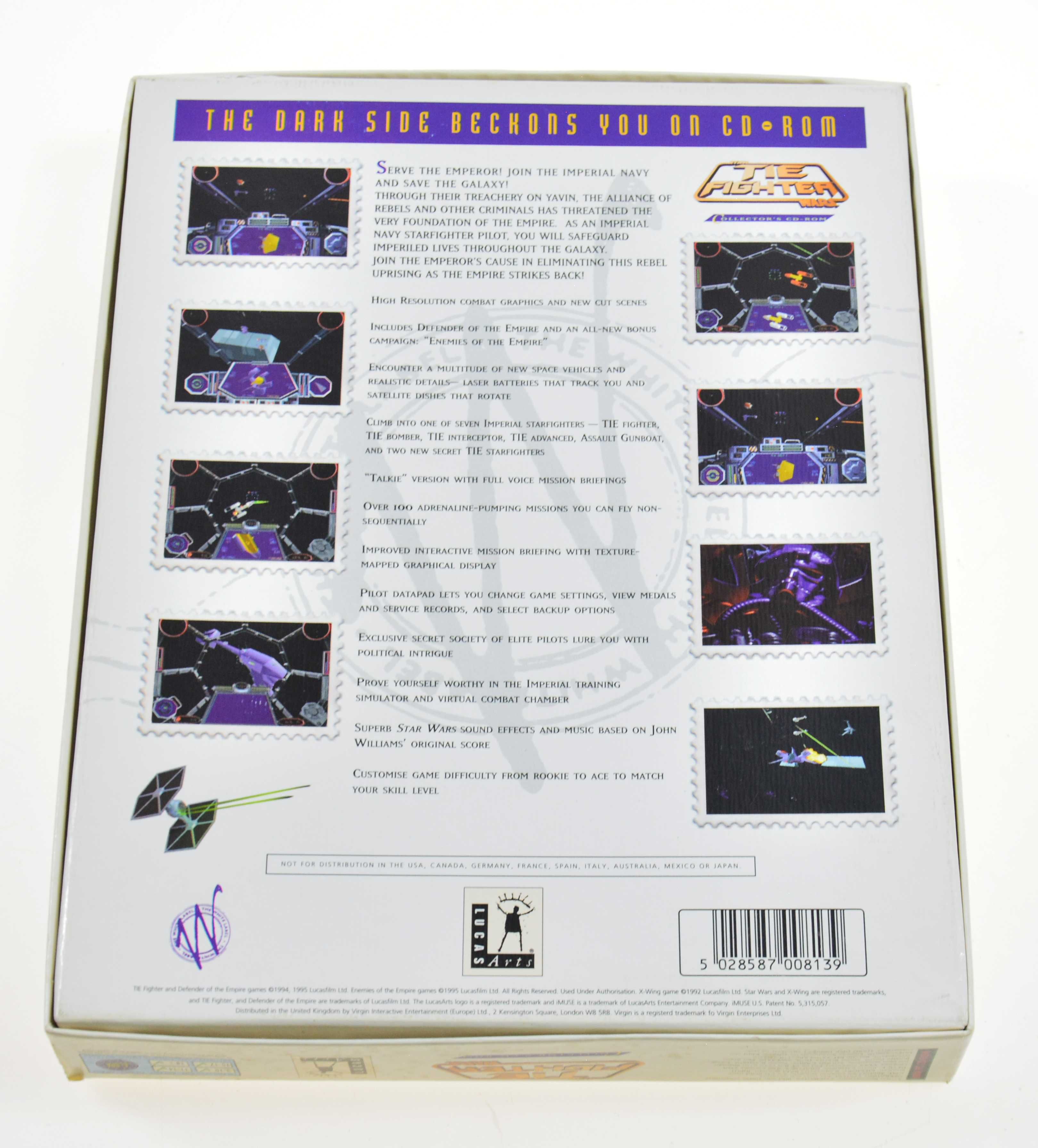 Star Wars: TIE FIGHTER - duży big box, LucasArts 1995 dos